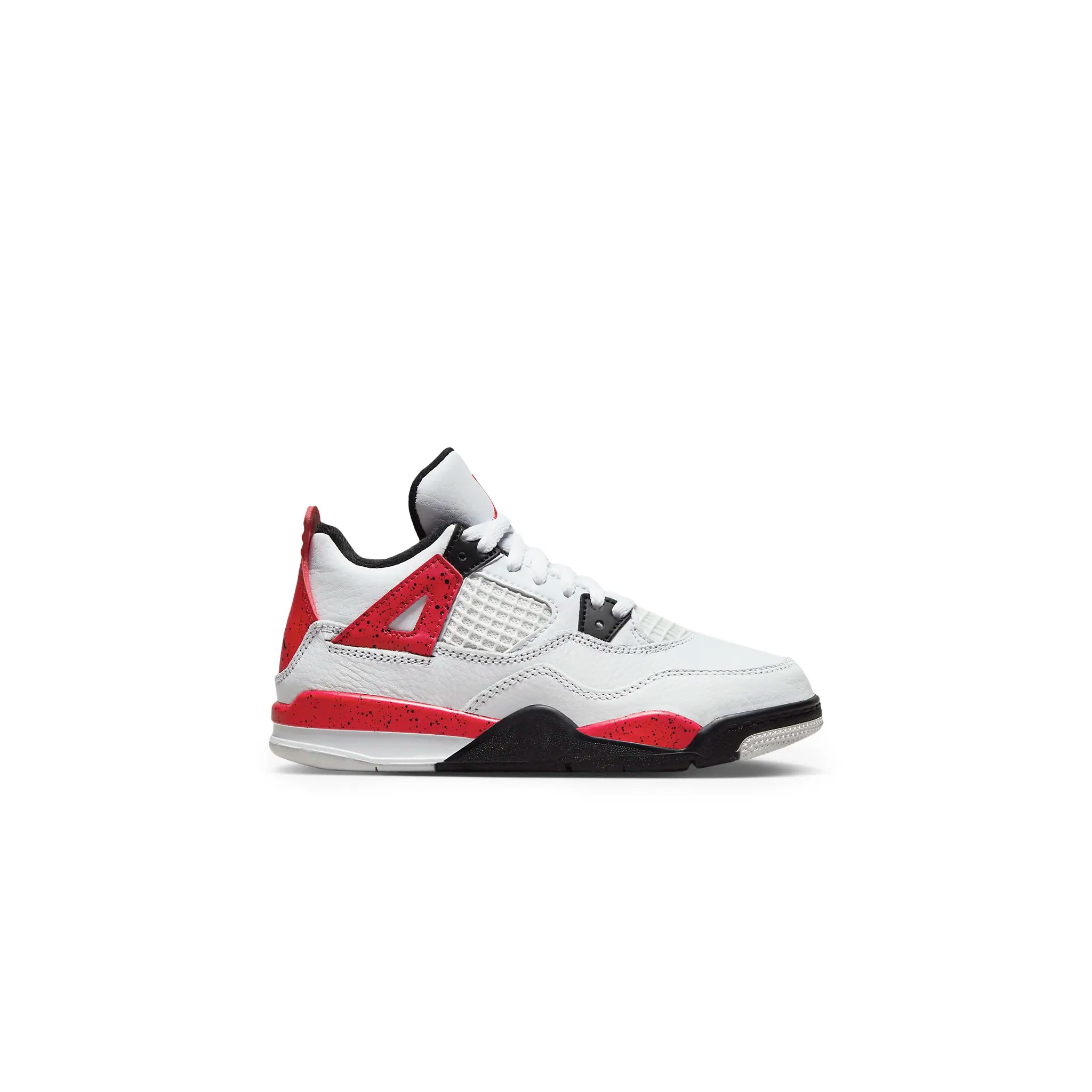 Side view of Air Jordan 4 Retro Red Cement (PS) BQ7669-161